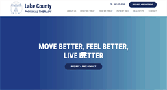 Desktop Screenshot of lakecountyphysicaltherapy.com