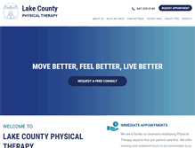 Tablet Screenshot of lakecountyphysicaltherapy.com